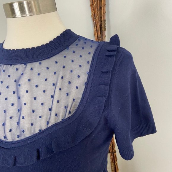 Draper James Sheer Yoke Top NWT - Picture 5 of 7